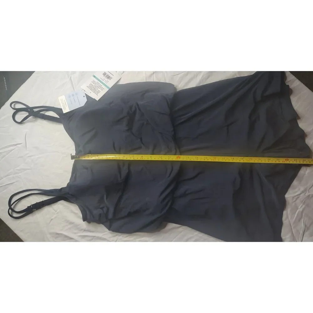NWT Maxine Of Hollywood Swim Romper Size 16 Indigo MM9MD45 Summer Full Coverage - Picture 12 of 12